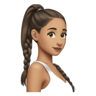 Ariana grande with ponytail  sticker