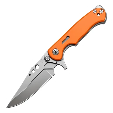 Spyderco folding knife with round hole in blade sticker