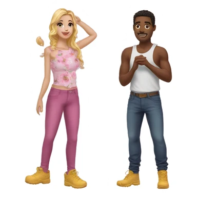 Combine these two emojis 🎂🌸 sticker