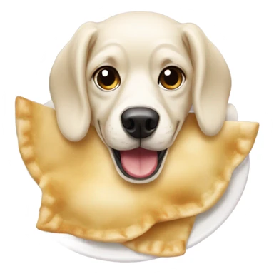 Polish dog eating pierogi sticker