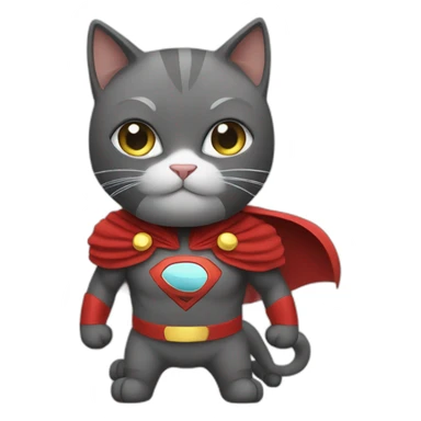 super hero cat sticker