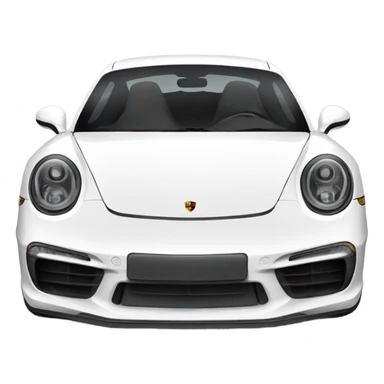 white new Porsche 911  sticker