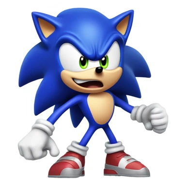 Sonic getting punched in the face  sticker