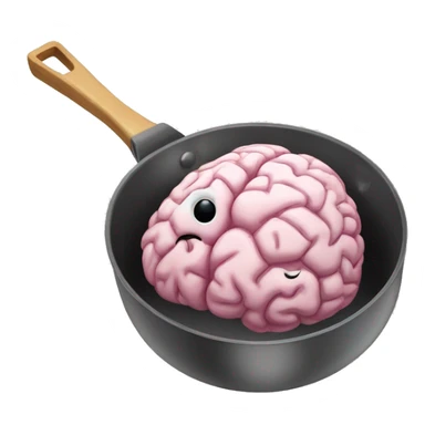 brain in a frying pan sticker