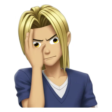facepalm yugi muto sticker