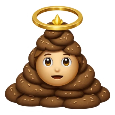 Poop with halo sticker