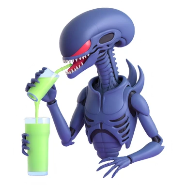 xenomorph alien drinking sticker