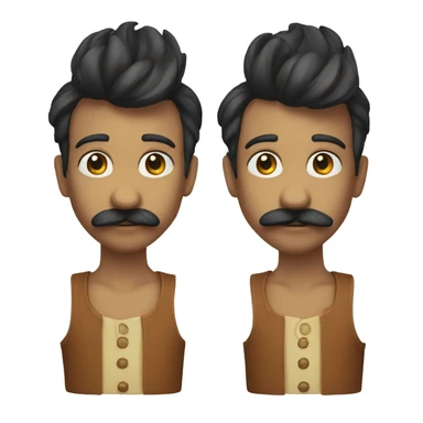 pinocchio with a mustache sticker