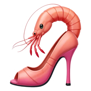 Shrimp wearing heels sticker