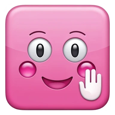 Pink square with 'OK' text sticker