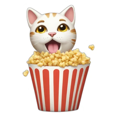Farting popcorn cat sticker