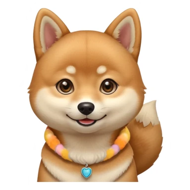 Create cute girl Shiba inu emoji sticker
