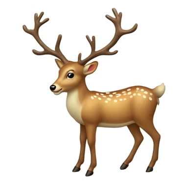 A vintage Christmas deer  sticker