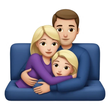 Women cuddling man on couch naked sticker