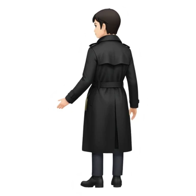 anonymous person standing view from the back sticker