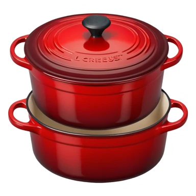 dark red le creuset sticker