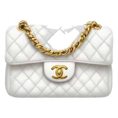 White Chanel bag  sticker