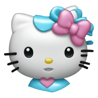 Hello kitty cuore azzurro sticker