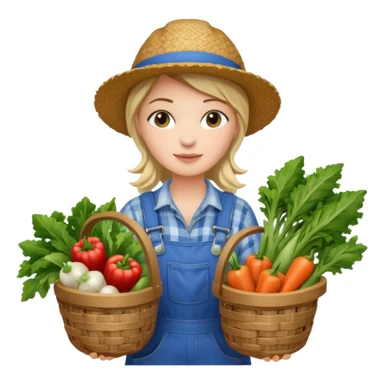 female farmer sticker