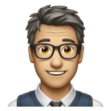 stupied nerd face dark rat sticker