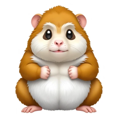 cartoon full body hamster, and add muscle of gorilla, but keep face of hamster  sticker