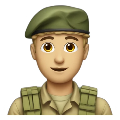 israeli soldier in 80s attire sticker