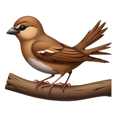 A sparrow sleeps sticker