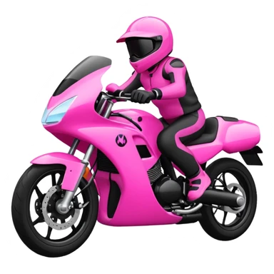 moto sportiva con scritta nera e solo avanti rosa fluorescente  sticker