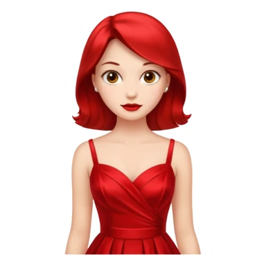 lady in red  sticker