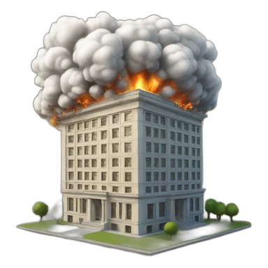 A building that is exploding Entirely  sticker