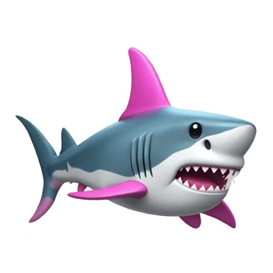 Shark wearing a pink dolphin costume sticker