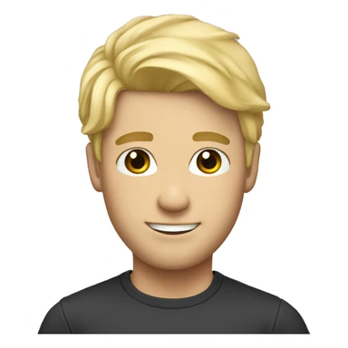 gay men blond hair with classes, look fun and cute sticker