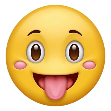 Funny tounge out emoji sticker