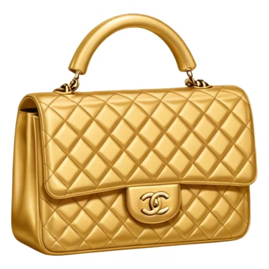 chanel gold color bag sticker