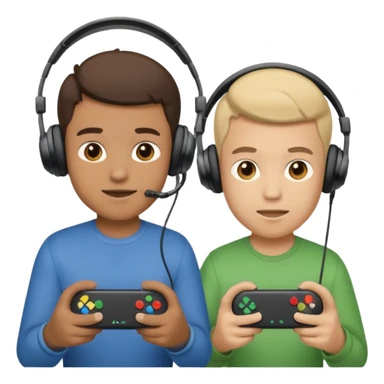 two brothers playings videogames sticker