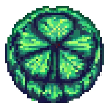 stinky green lines, pixel art style sticker
