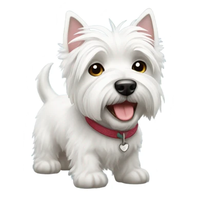 Cute westie sticker