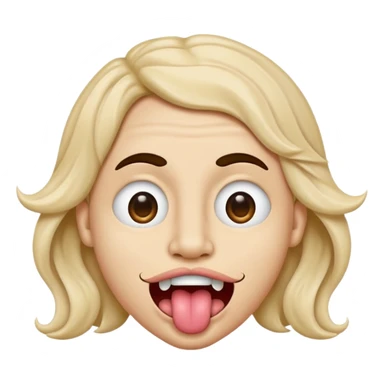 Ojos en forma de equis boca ondulada y con lengua afuera del lado izquierdo como el logo de nirvana sticker