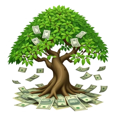 Bonzai with banknotes sticker