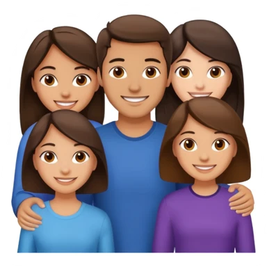 Throuple 2 girls 1 guy brunettes  sticker