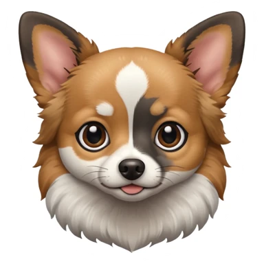 Chihuahua mix with grey, brown, and black fur sticker