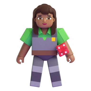 Nicole Byer as a Minecraft character sticker