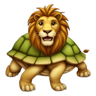 Lion sur une tortue sticker