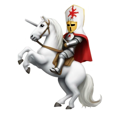 Knight Templar on unicorn sticker