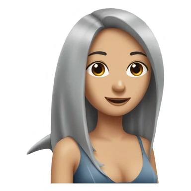 Shark on girls days sticker