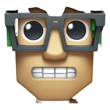 Minecraft creeper with glases sticker