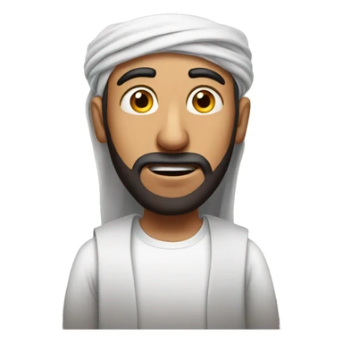 Arabic man have a surprised  sticker