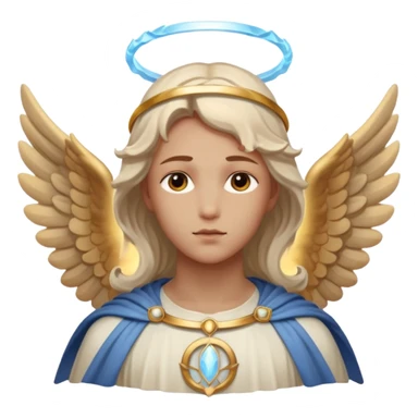 Aesthetic biblical face covered archangel sticker