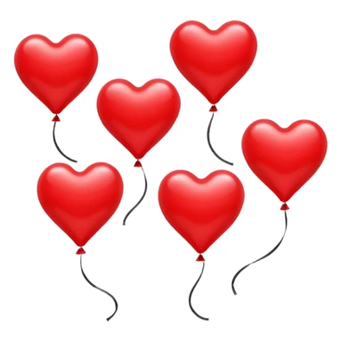 heart shaped flying balloons sticker