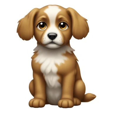 Puppy taking a poop sticker